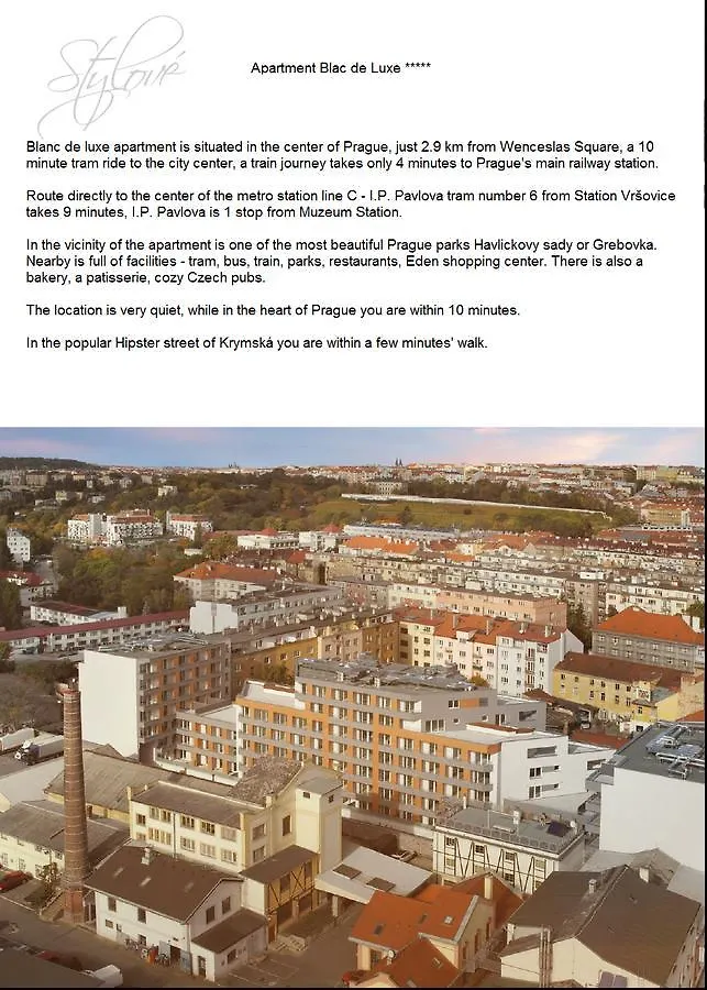 Apartement Blanc De Luxe Praha Apartmán